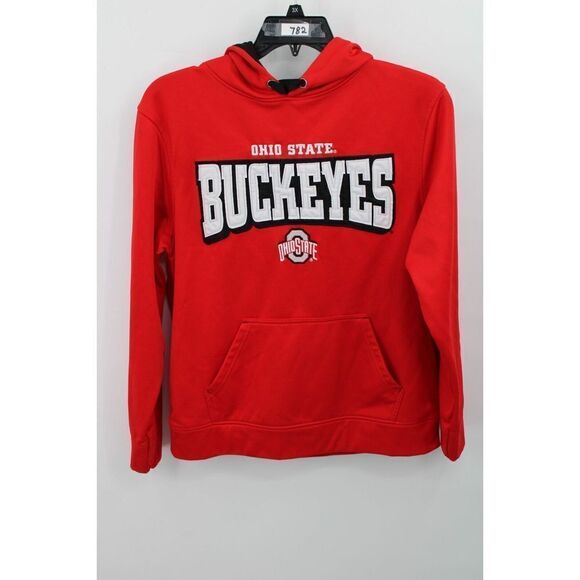OHIO STATE BUCKEYES SIZE MEDIUM RED HOODIE EUC - Picture 4 of 8